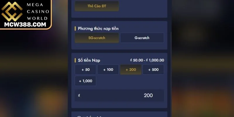 Xác nhận và hoàn tất nạp tiền