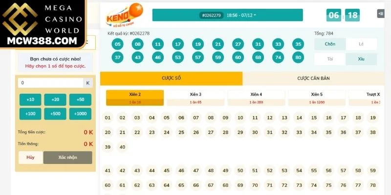 Keno nhanh - Hình thức quay số hiện đại cho người chơi